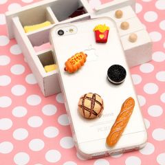 3D Food Items Banana Baguette Fries Eggs Cookies Case for iPhone 6 Plus 5.5 inches