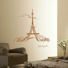 “Under The Sky of Paris” Eiffel Tower Wall Art Stickers Decal 