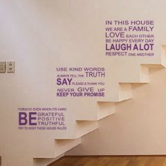 “In This House We Are a Family” Text Wall Art Stickers Decal