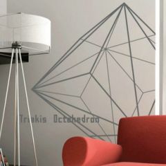 Triakis Octahedron Geometric Wall Art Decal Stickers 